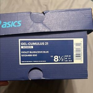 ASICS Gel-Cumulus 21 Women's Shoes - Violet Blush and Dive Blue